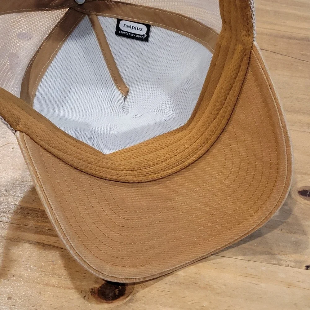 Brixton Hat Cap Snapback Brown Mesh Back Trucker Patch One Size Adjustable